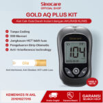 Alat Ukur Cek Gula Darah Instant Akurasi Klinis Sinocare Gold AQ Plus 999 Memori