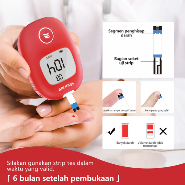 Alat Ukur Cek Gula Darah Instant Sinocare Safe AQ Smart 95% Akurat